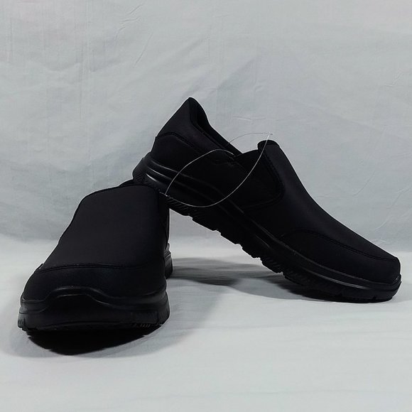 Skechers Men\'s Work Footwear Slip Resistant Slip On Shoes-Black-Various …